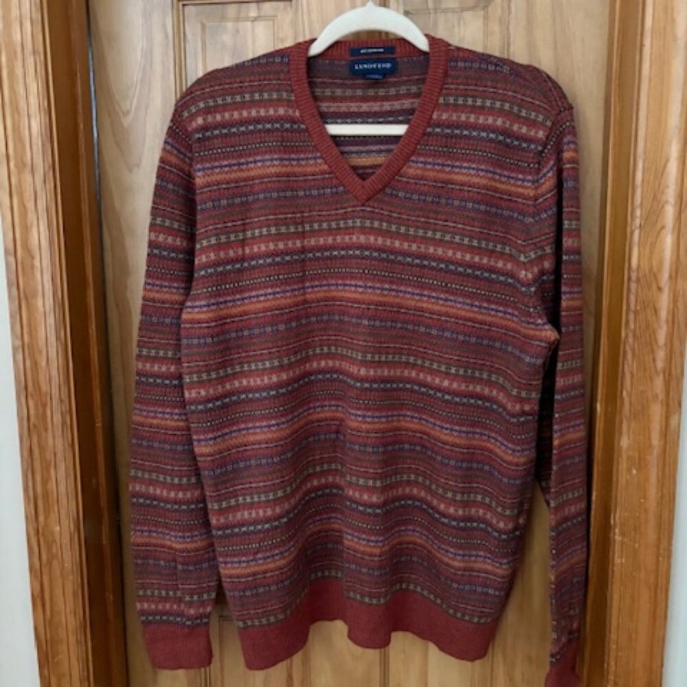 Lands' End fairisle striped sweater